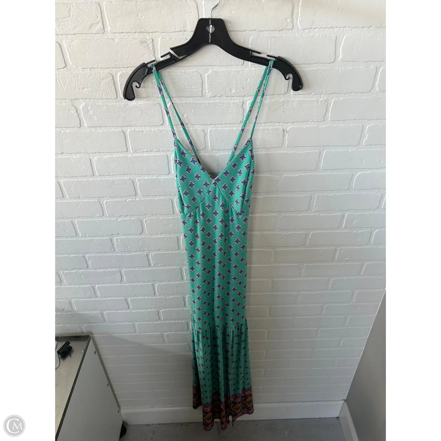 Dress Casual Maxi By Venus In Green & Orange, Size: Xs