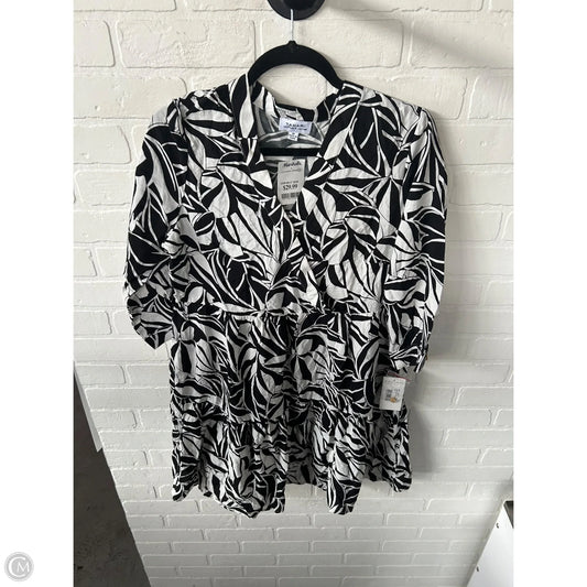 Dress Work By Tahari By Arthur Levine In Black & White, Size: M