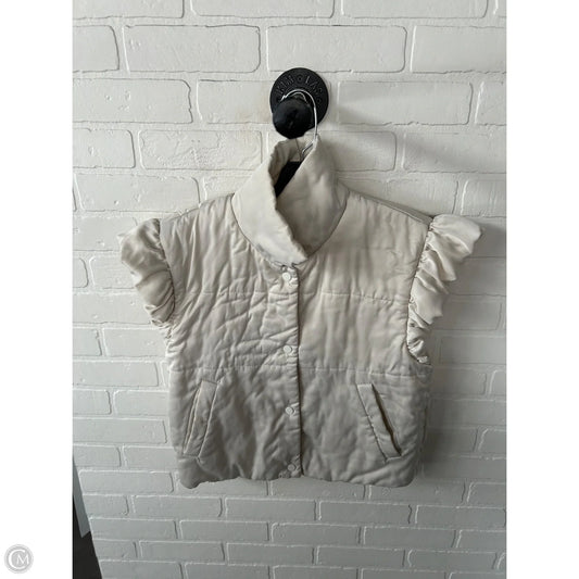 Vest Puffer & Quilted By Altard State In Cream & Silver, Size: Xs