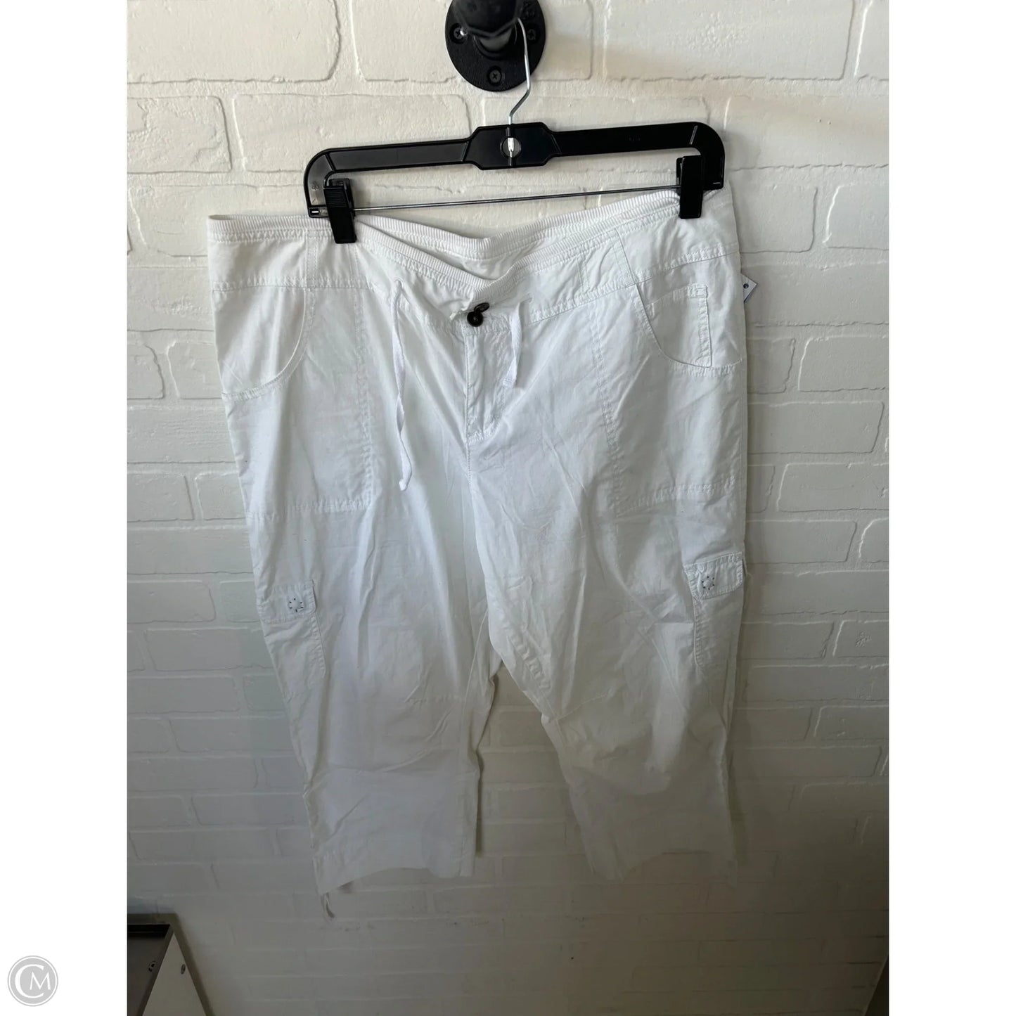 Pants Cropped By Lucy In White, Size: Xl