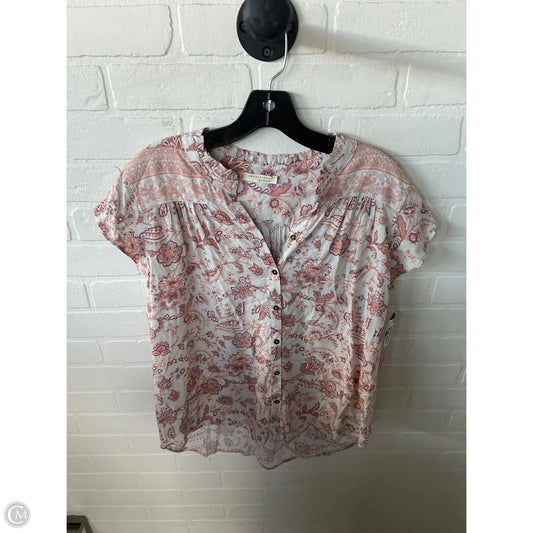 Top Short Sleeve By Lovestitch In Pink & Purple, Size: L