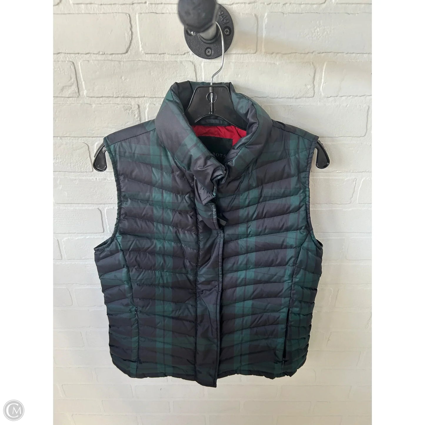 Vest Puffer & Quilted By Talbots In Blue & Green, Size: M