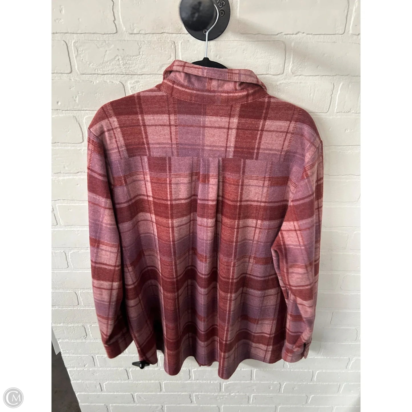 Jacket Shirt By Lucky Brand In Pink & Red, Size: Xxl