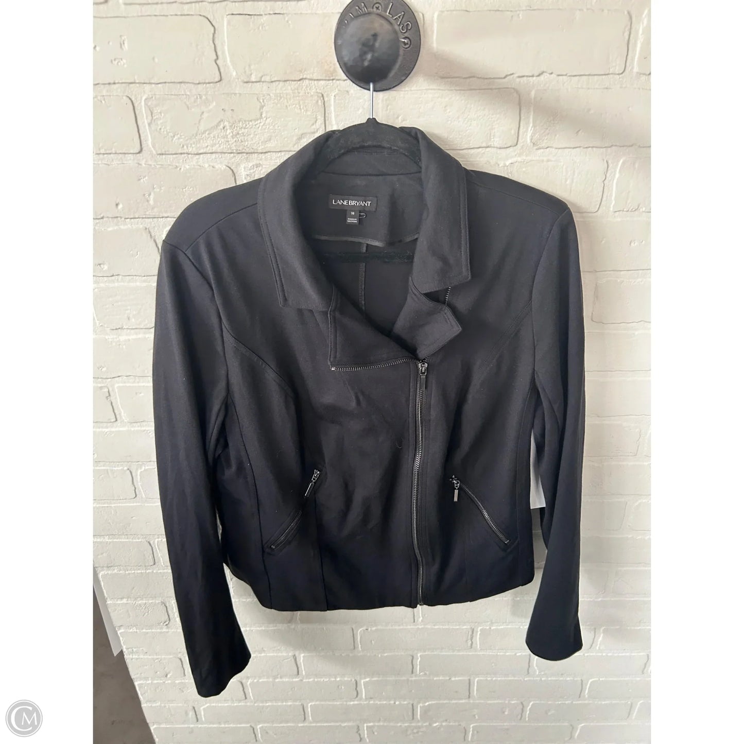 Jacket Moto By Lane Bryant In Black, Size: Xl