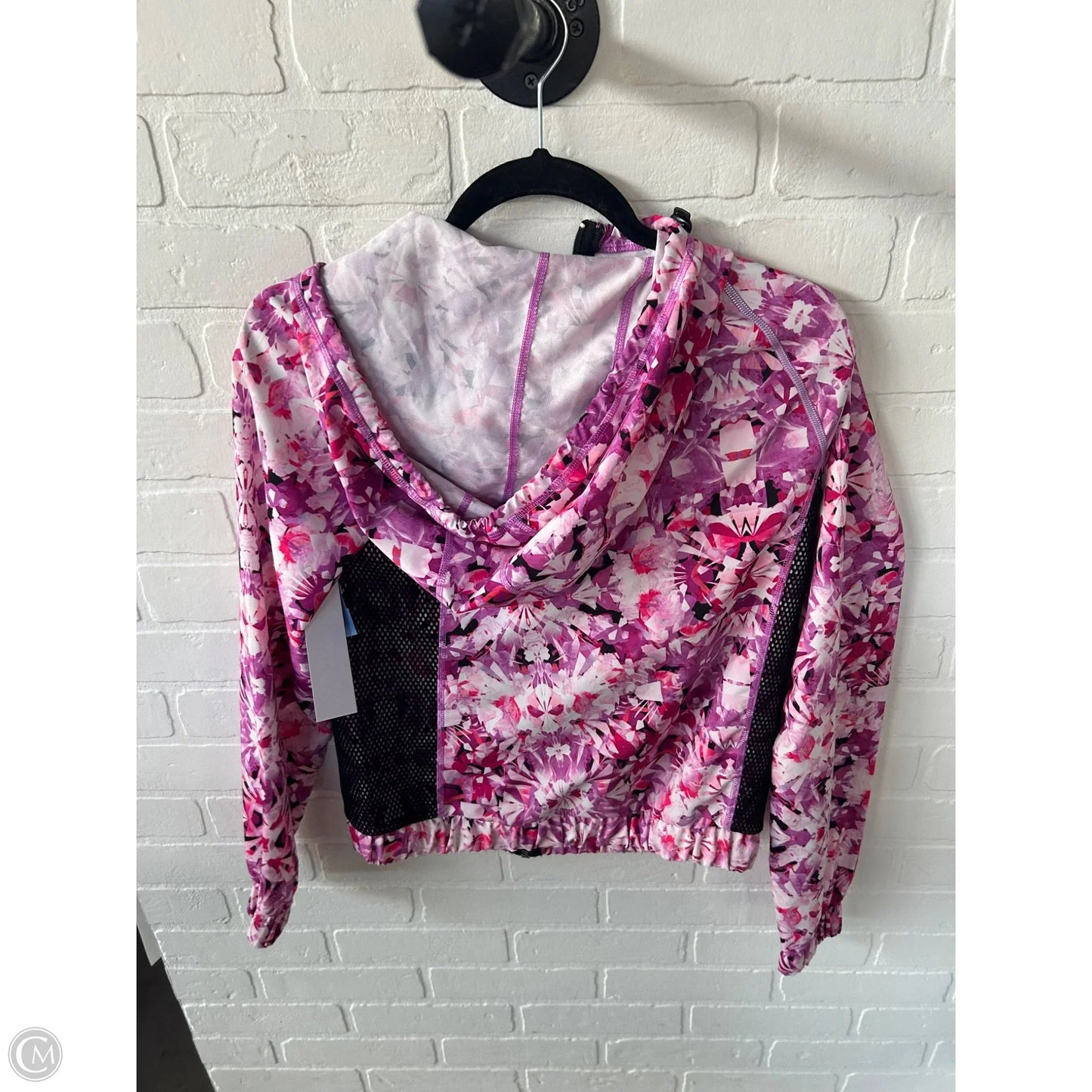 Athletic Jacket By Champion In Pink & White, Size: Xs