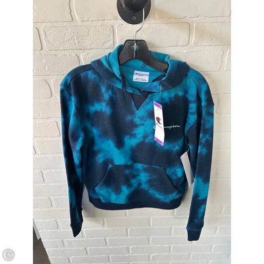 Sweatshirt Hoodie By Champion In Blue, Size: Xs