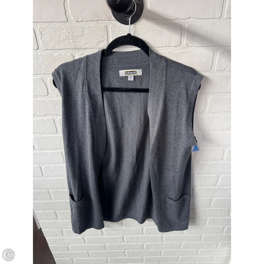 Vest Sweater By Edward Women In Grey, Size: M