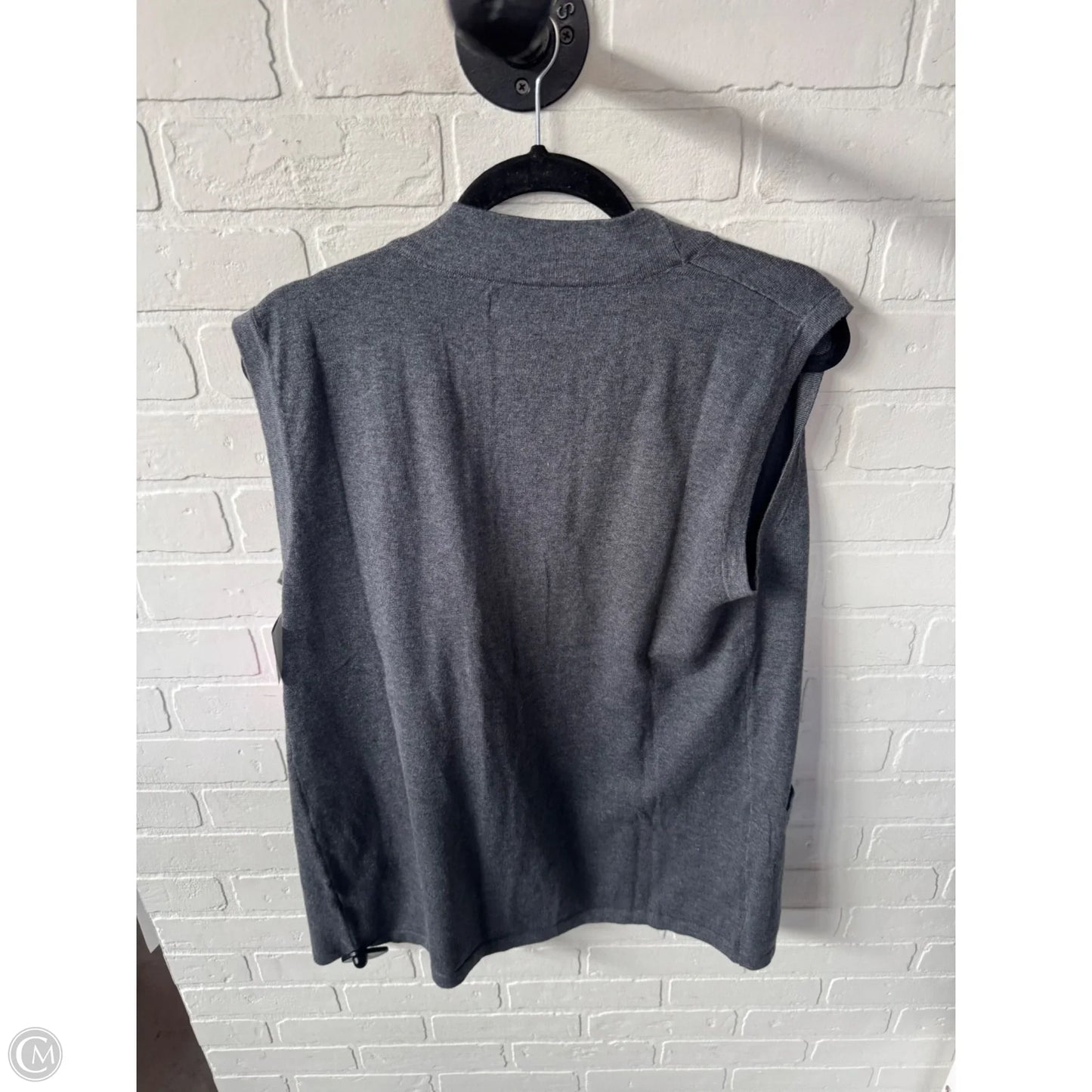 Vest Sweater By Edward Women In Grey, Size: M