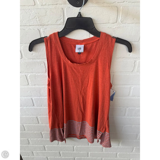 Top Sleeveless By Cabi In Grey & Orange, Size: Xs