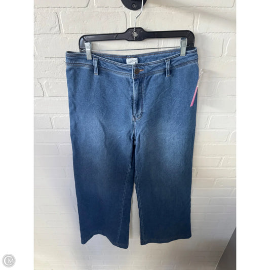 Jeans Wide Leg By Z Supply In Blue Denim, Size: 12
