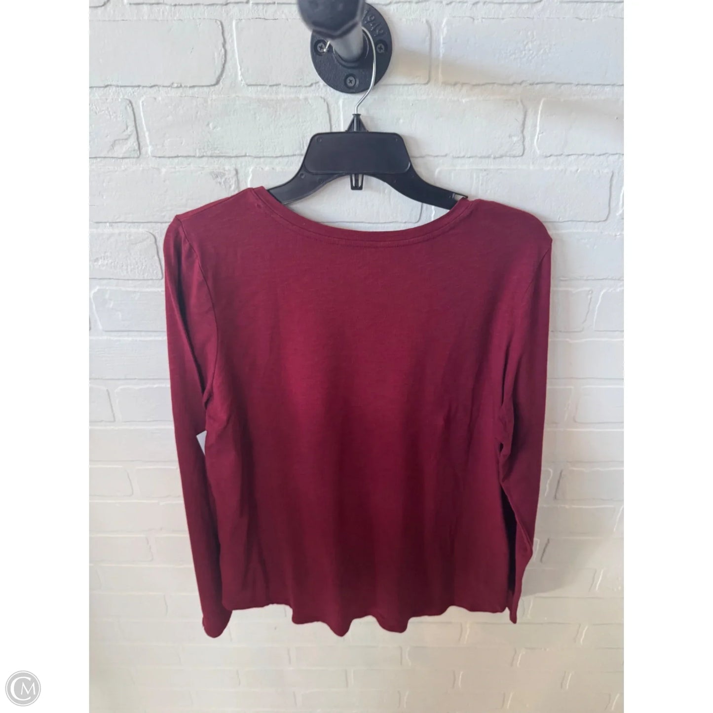 Top Long Sleeve Basic By Tahari In Red, Size: Xl