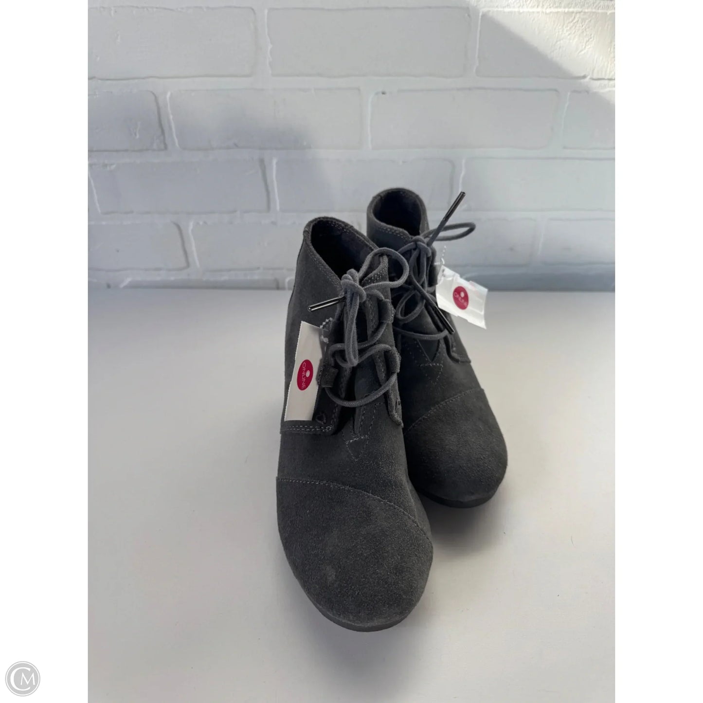 Boots Ankle Heels By Toms In Grey, Size: 8.5