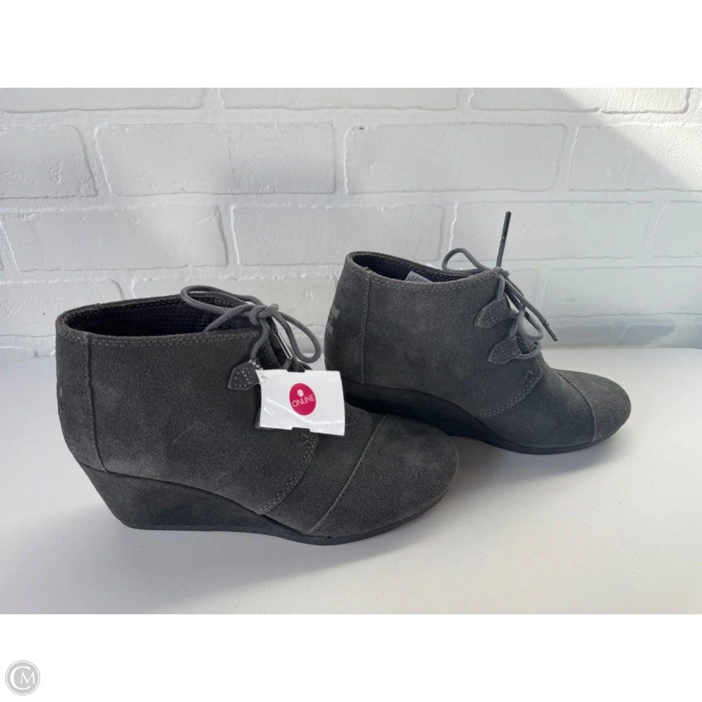 Boots Ankle Heels By Toms In Grey, Size: 8.5