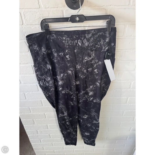 Athletic Leggings By Lululemon In Black & Grey, Size: 16