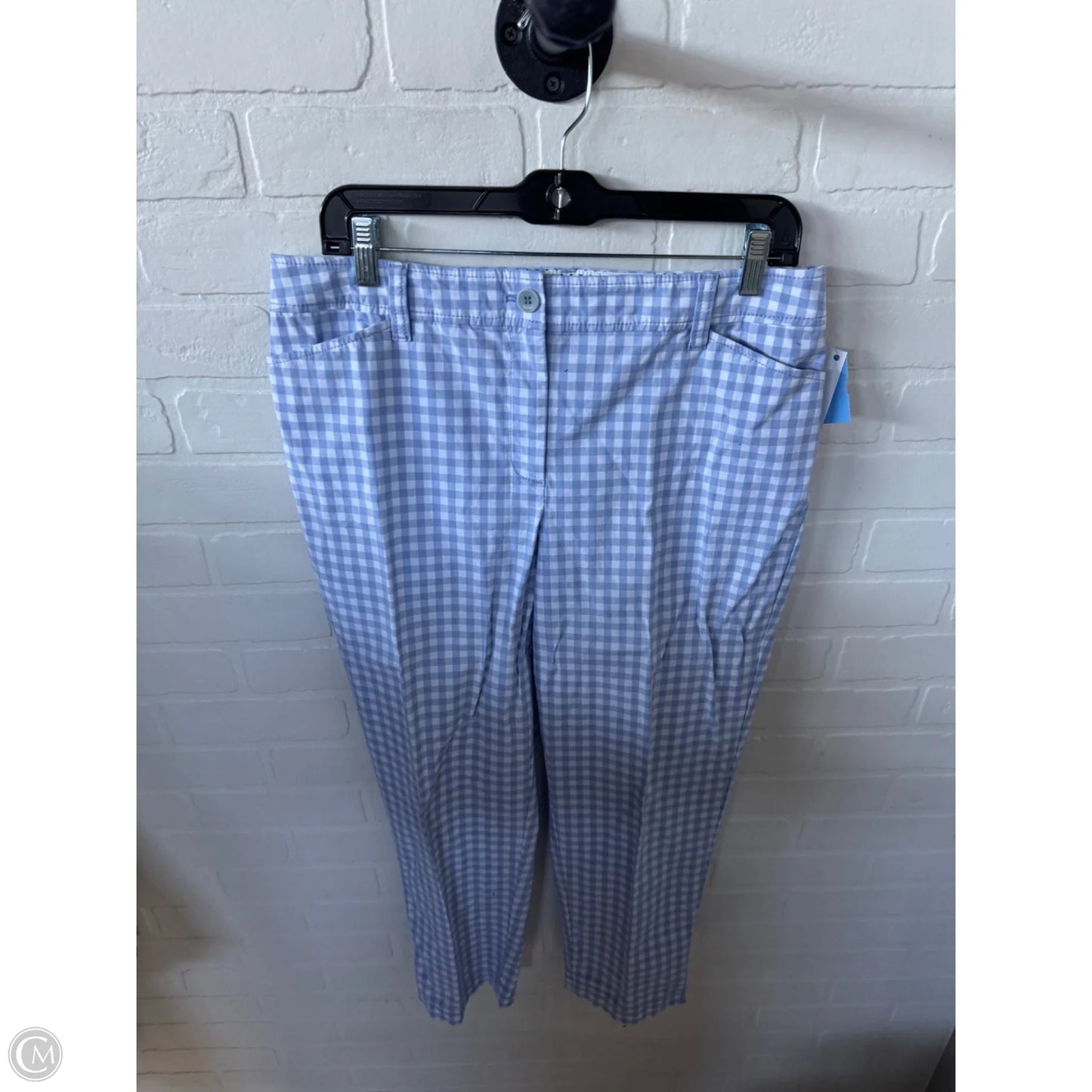 Pants Cropped By Talbots In Blue & White, Size: 8