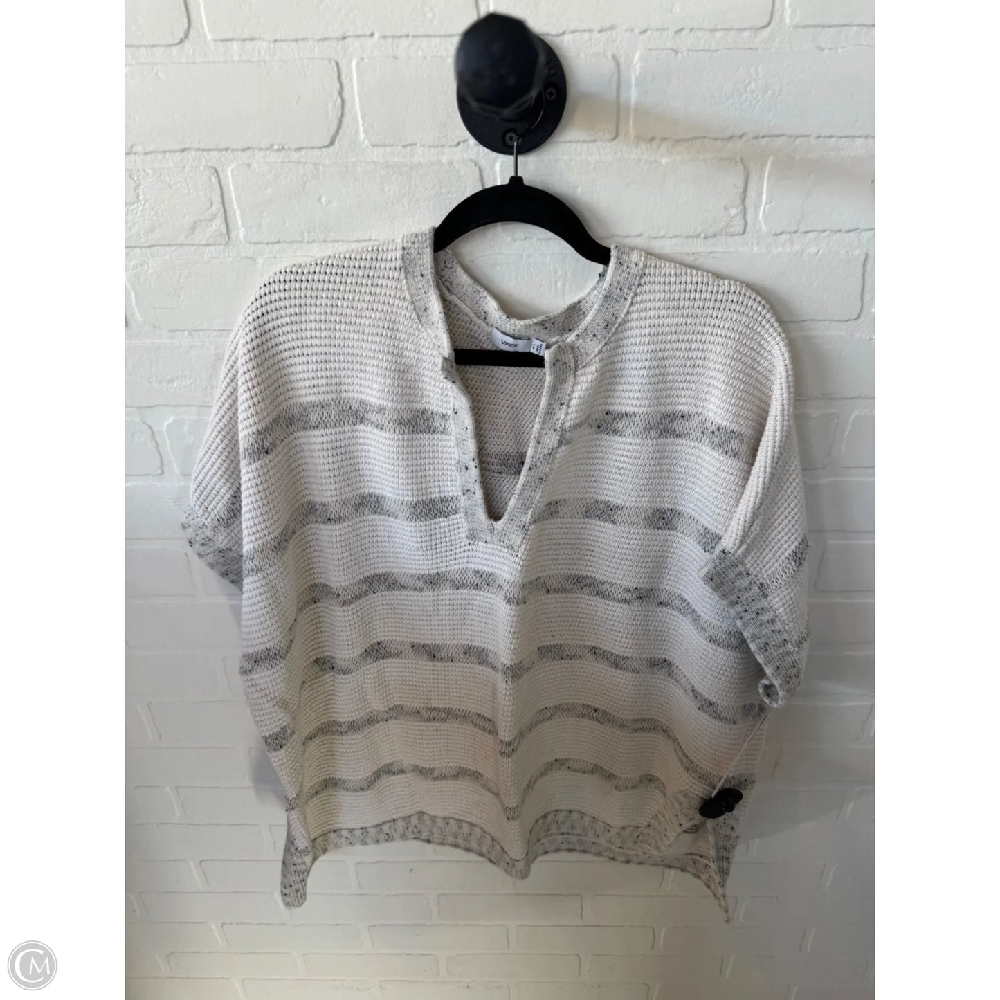 Vest Sweater By Vince In Cream & Grey, Size: M