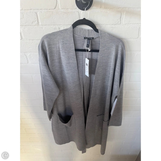 Sweater Cardigan By Eileen Fisher In Grey, Size: M
