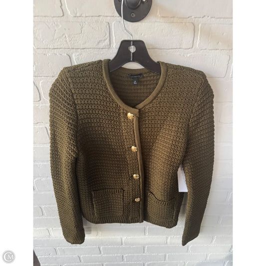 Sweater Cardigan By Talbots In Gold & Green, Size: Xs
