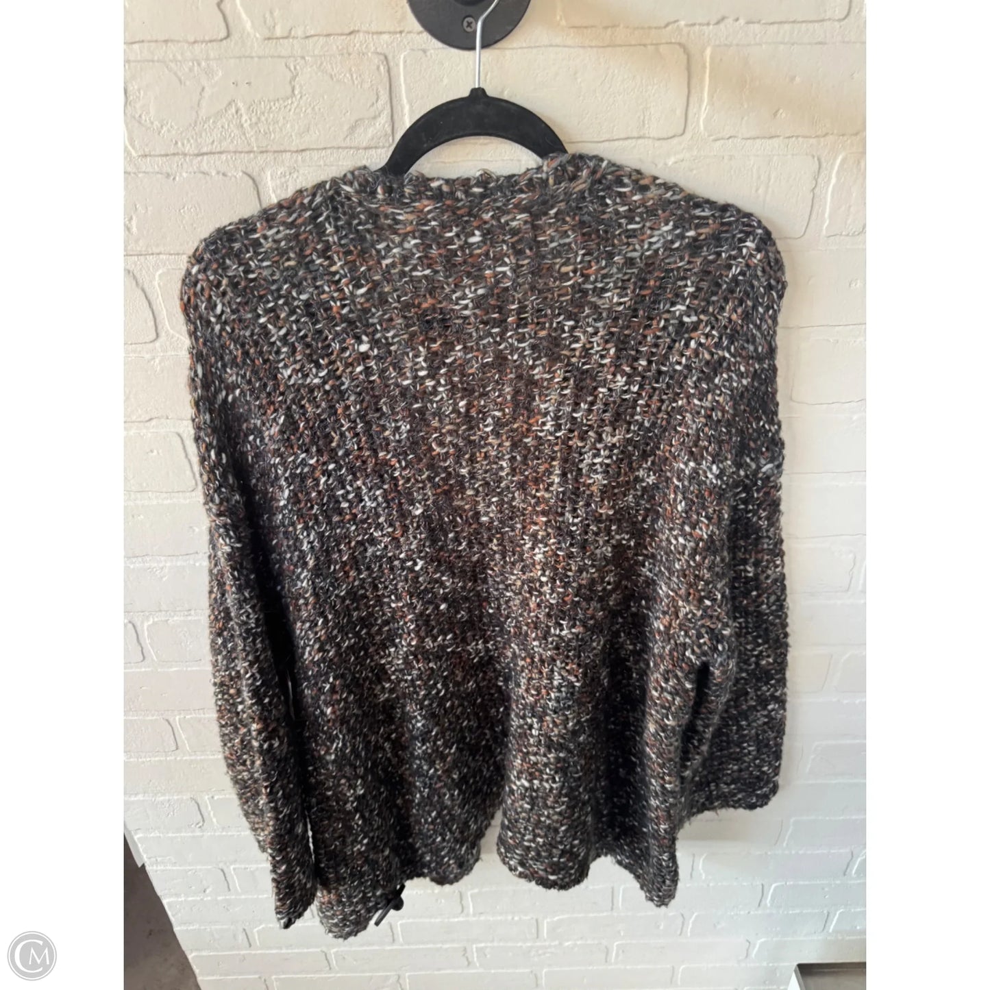 Sweater Cardigan By Maurices In Grey & Tan, Size: L