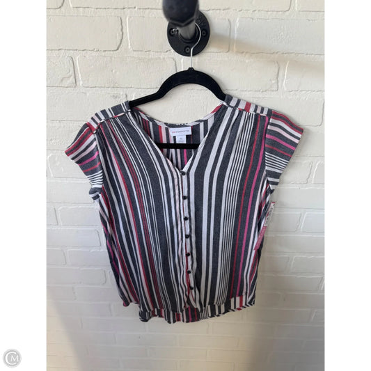 Top Sleeveless By Liz Claiborne In Black & Red, Size: Xs