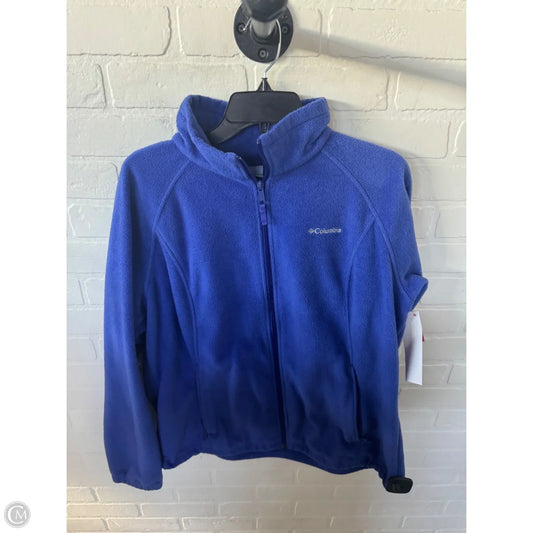Jacket Fleece By Columbia In Blue & Purple, Size: Xl