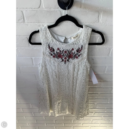 Dress Casual Short By Miami In Cream & Pink, Size: Xs