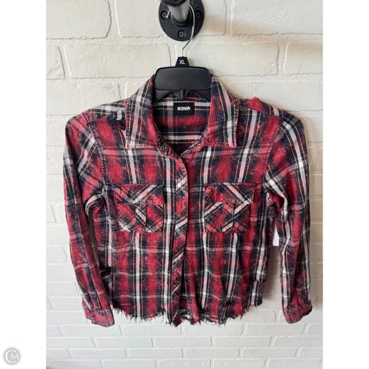 Top Long Sleeve By Hudson In Red & White, Size: Xs