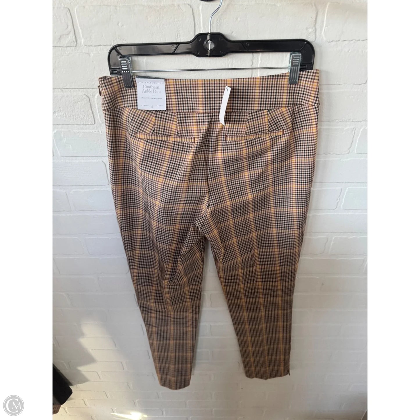 Pants Dress By Talbots In Brown & Yellow, Size: 4