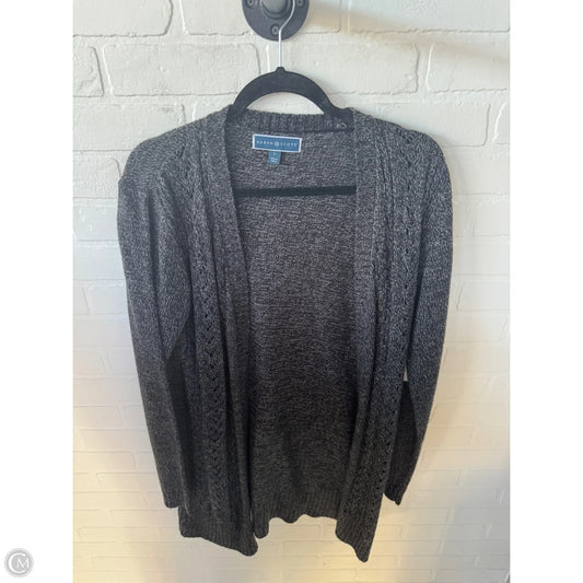 Sweater Cardigan By Karen Scott In Grey, Size: L