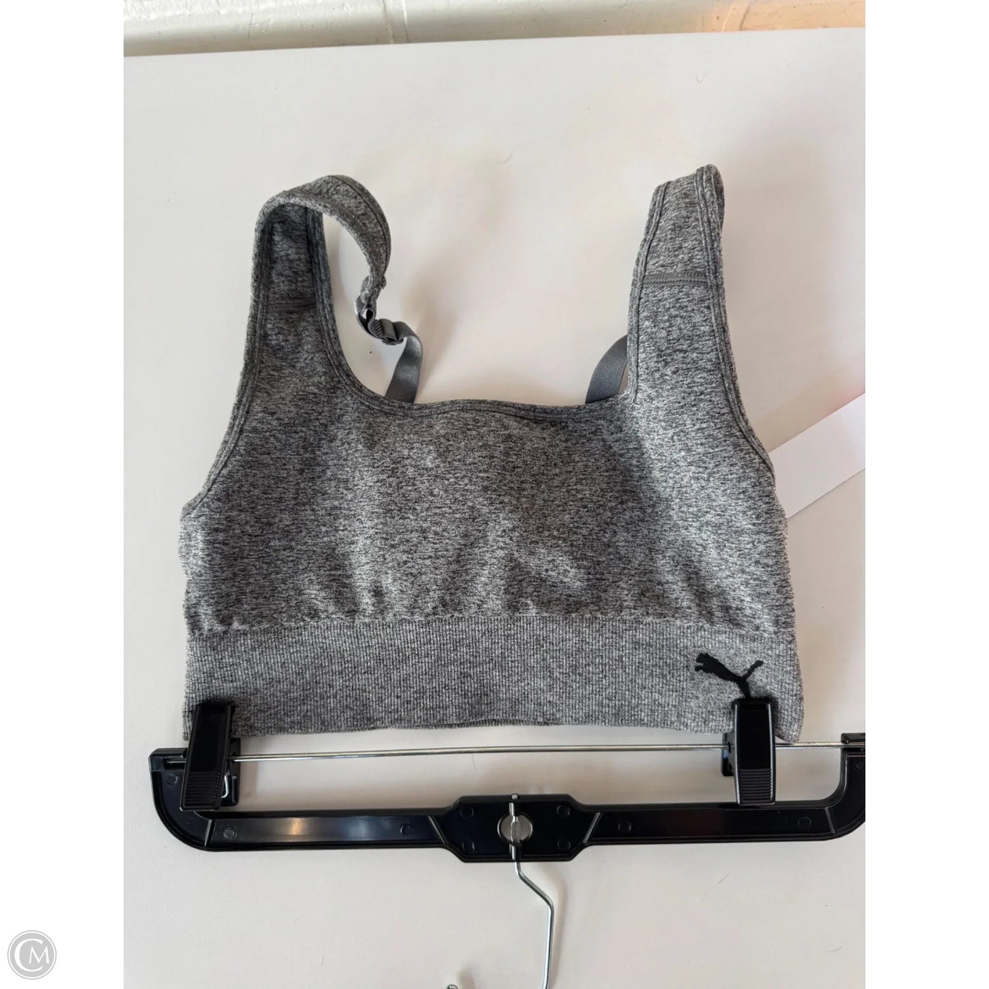 Athletic Bra By Puma In Grey, Size: M