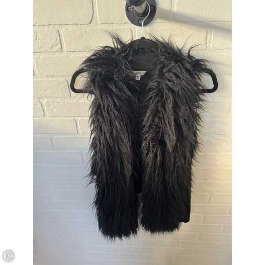 Vest Faux Fur & Sherpa By Cabi In Black, Size: Xs