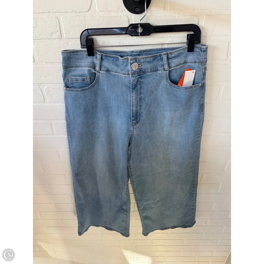 Jeans Wide Leg By Gloria Vanderbilt In Blue Denim, Size: 14