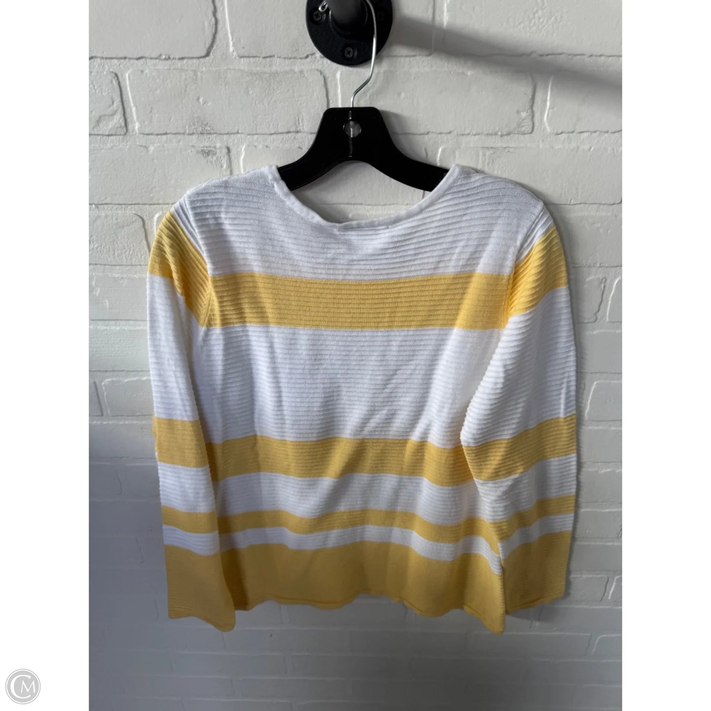 Sweater By Christopher And Banks In White & Yellow, Size: S