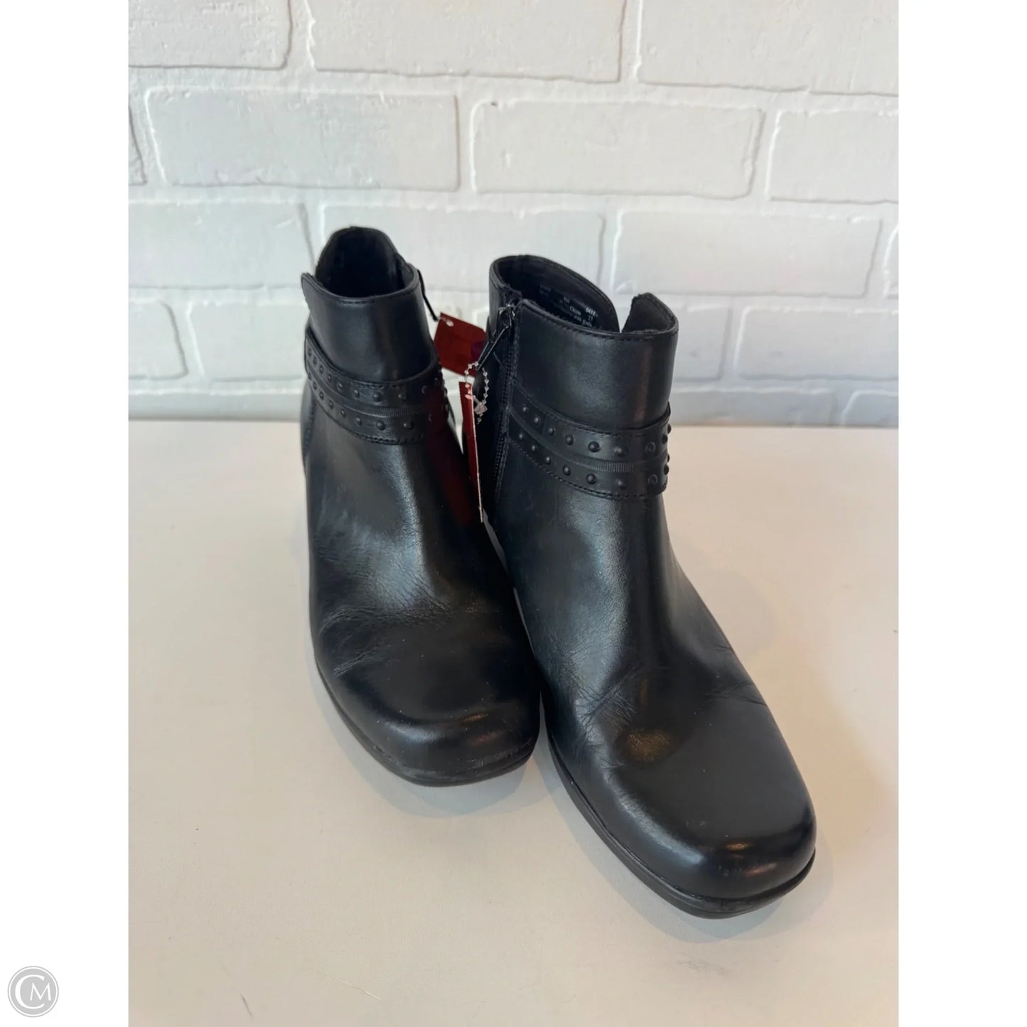 Boots Ankle Heels By Clarks In Black, Size: 8