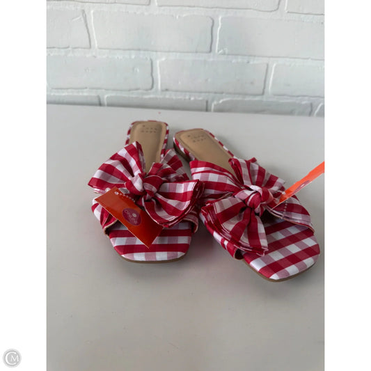 Sandals Flats By A New Day In Red & White, Size: 7.5