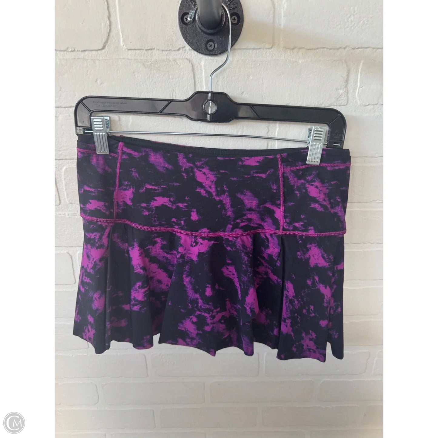 Athletic Skort By Lululemon In Black & Purple, Size: 6