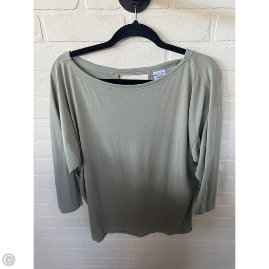 Athletic Top Long Sleeve Collar By Athleta In Green, Size: S