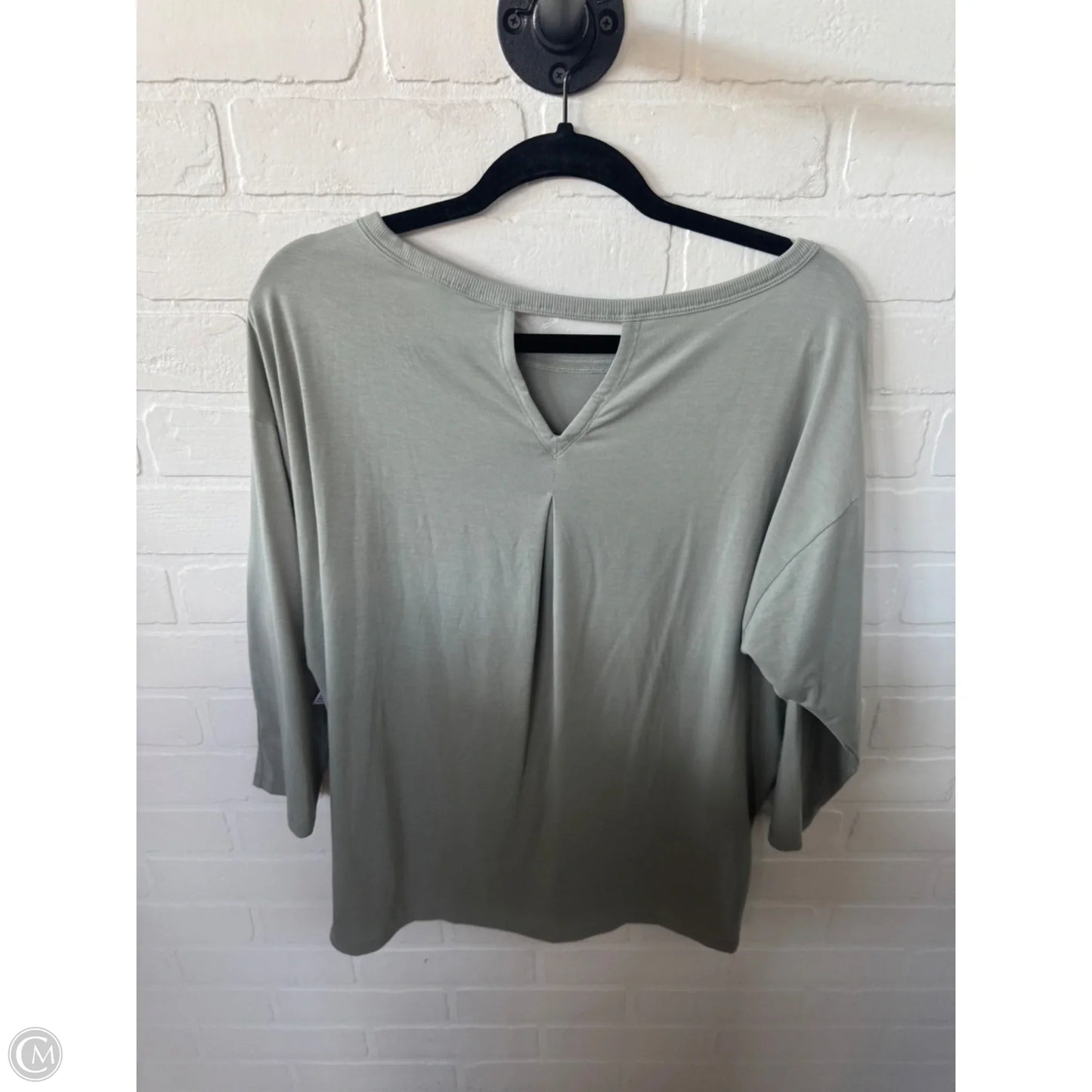 Athletic Top Long Sleeve Collar By Athleta In Green, Size: S