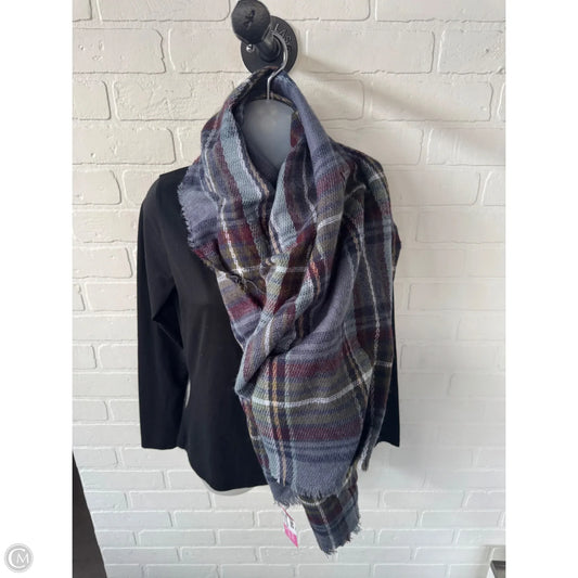 Scarf Winter By Clothes Mentor In Blue & Red