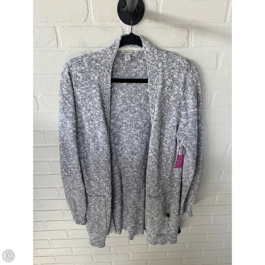 Sweater Cardigan By L.l. Bean In Blue & White, Size: S