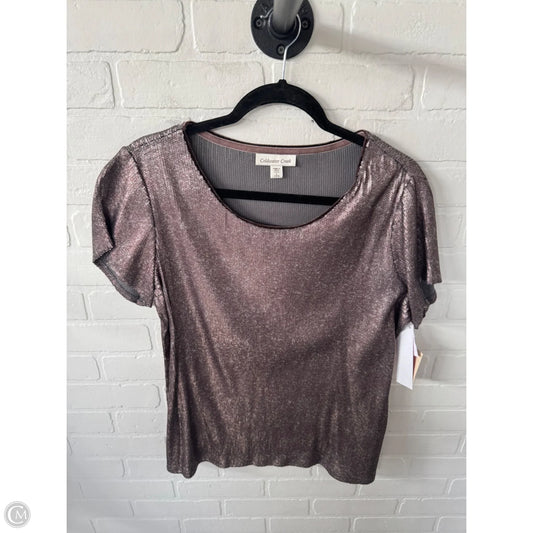 Top Short Sleeve By Coldwater Creek In Bronze, Size: L