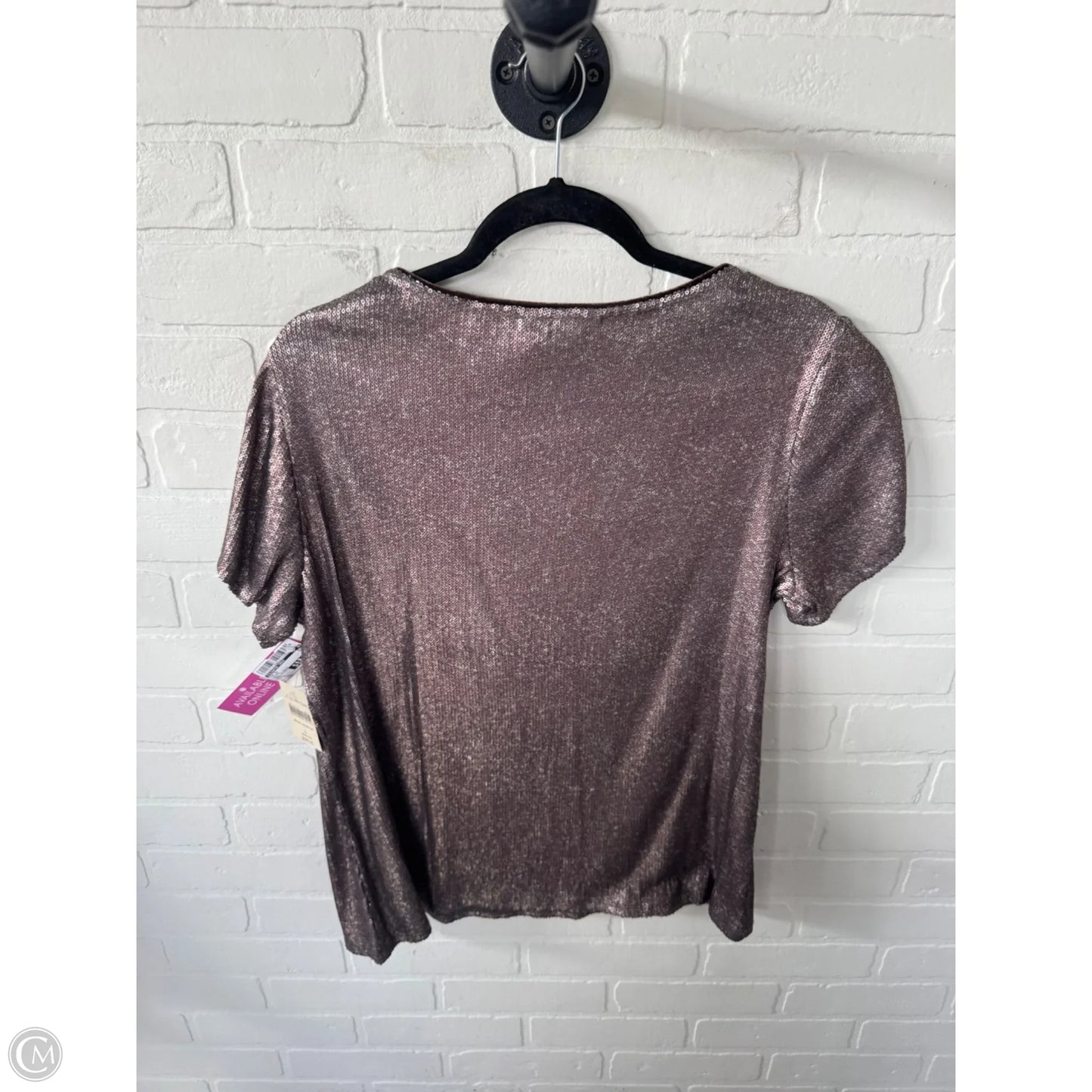 Top Short Sleeve By Coldwater Creek In Bronze, Size: L
