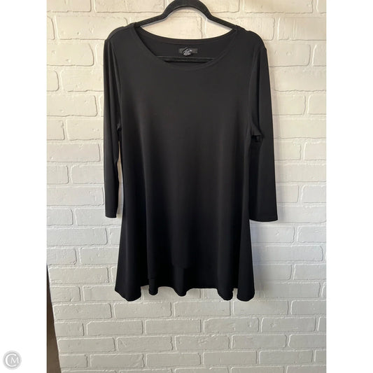 Tunic 3/4 Sleeve By Alfani In Black, Size: M