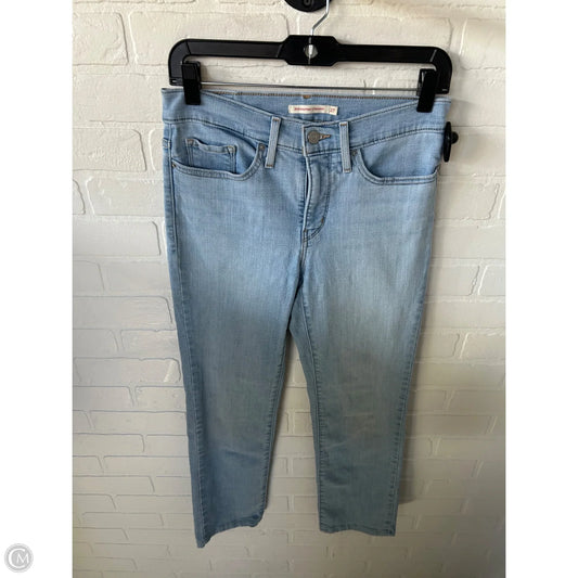 Jeans Straight By Levis In Blue Denim, Size: 4