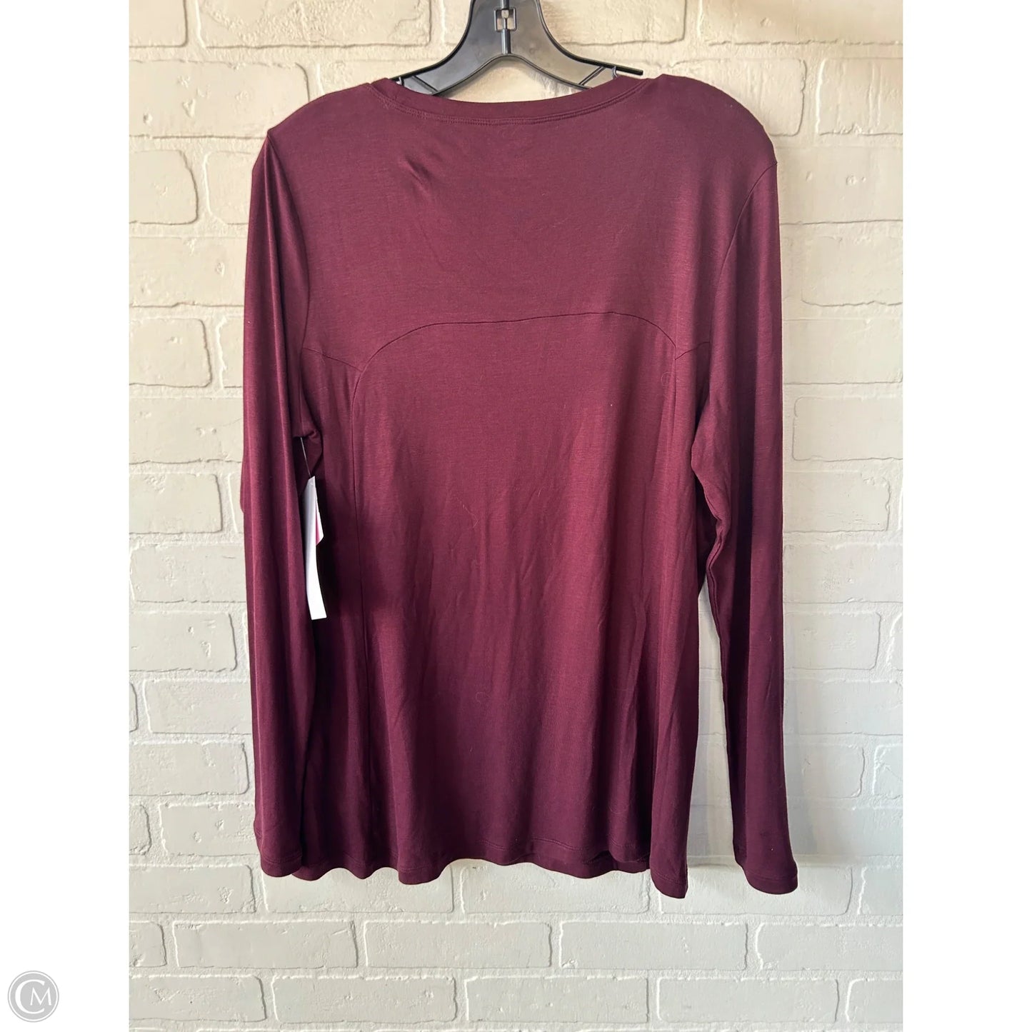 Top Long Sleeve By Cabi In Maroon, Size: M