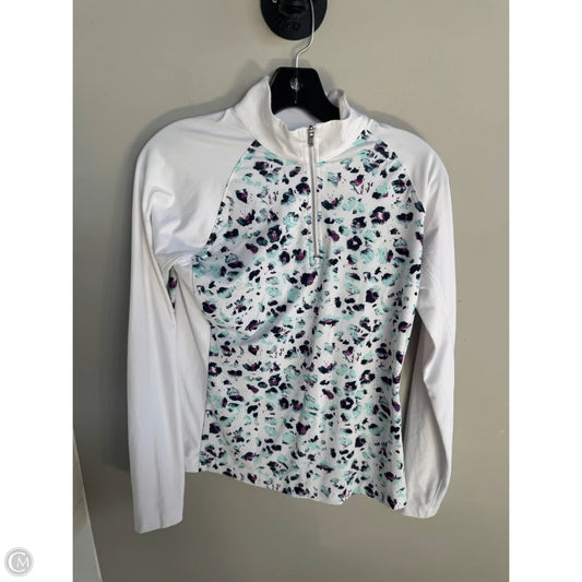 Athletic Top Long Sleeve Collar By Lady Hagen In Blue & White, Size: Xs
