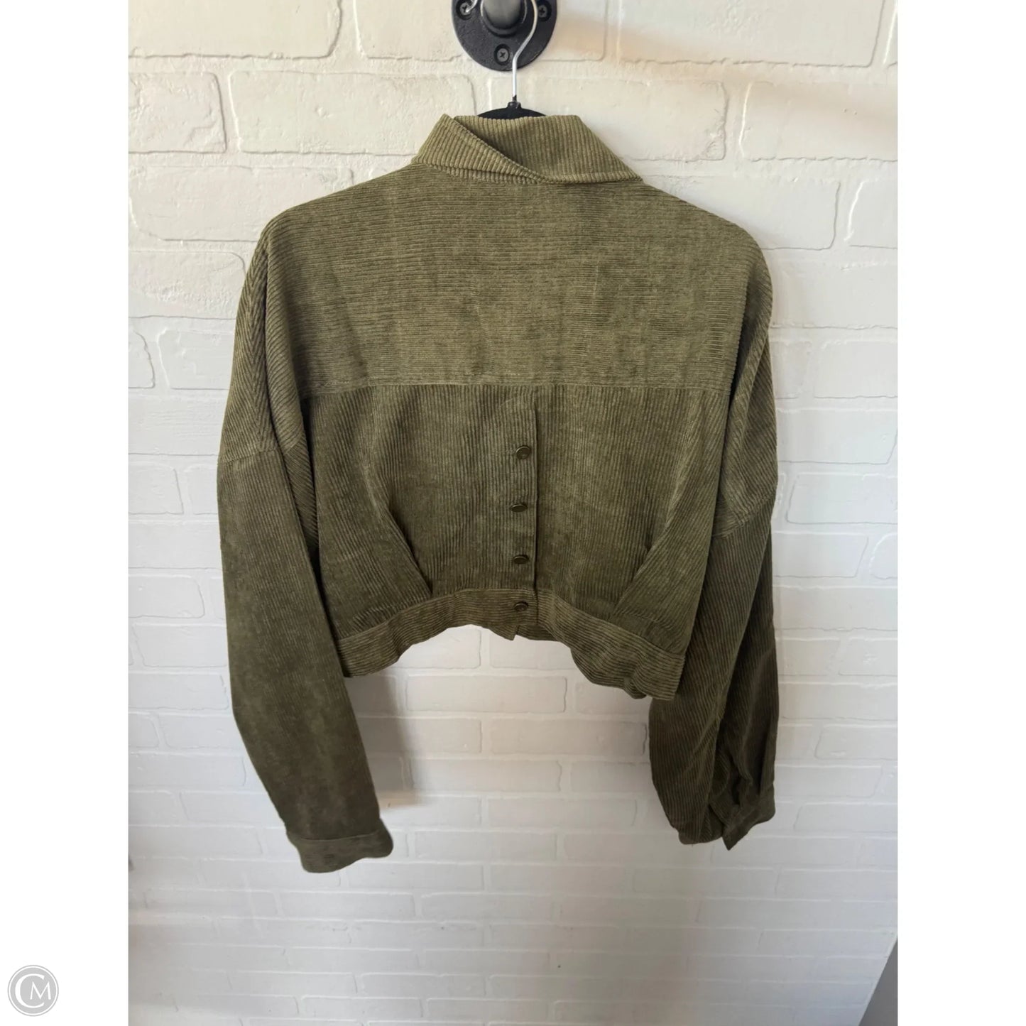 Jacket Shirt By Favlux In Green, Size: L