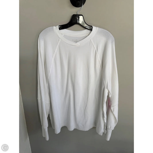 Athletic Top Long Sleeve Crewneck By Offline By Aerie In White, Size: S
