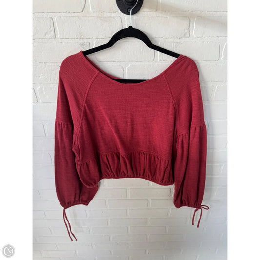 Top Long Sleeve By Aerie In Red, Size: S