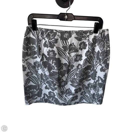 Skirt Mini & Short By Loft In Black & White, Size: 10